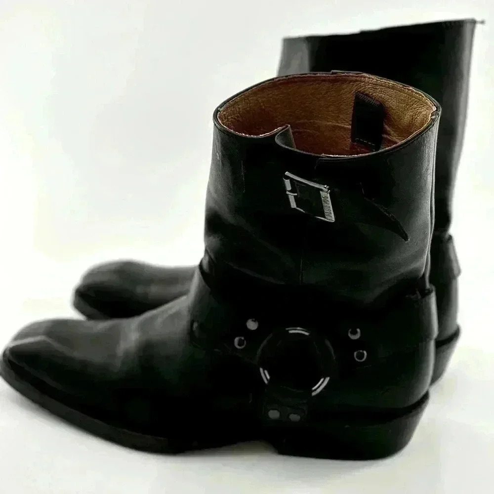 John Fluevog Original Men’s Black Leather Boots in size 9M - Picture 4 of 17